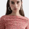 Ruched Floral Top