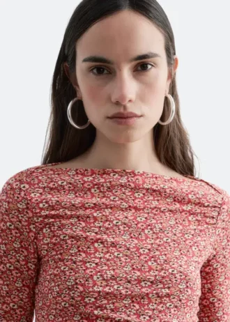 Ruched Floral Top