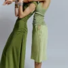 Satin Knee-Length Slip Skirt