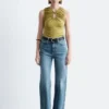 Ruched Keyhole-Neck Top