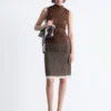 Ruched Mock-Neck Top