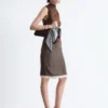 Ruched Mock-Neck Top