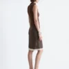 Ruched Mock-Neck Top