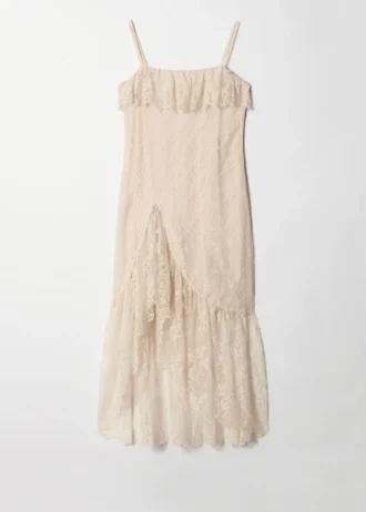 Ruffle Lace Midi Dress