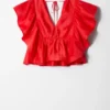Ruffle V-Neck Blouse