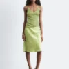 Satin Knee-Length Slip Skirt