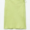 Satin Knee-Length Slip Skirt
