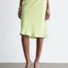 Satin Knee-Length Slip Skirt