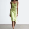 Satin Knee-Length Slip Skirt
