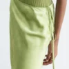 Satin Knee-Length Slip Skirt
