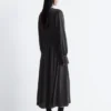 Satin Midi Shirt Dress