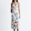 Satin Slip Midi Dress