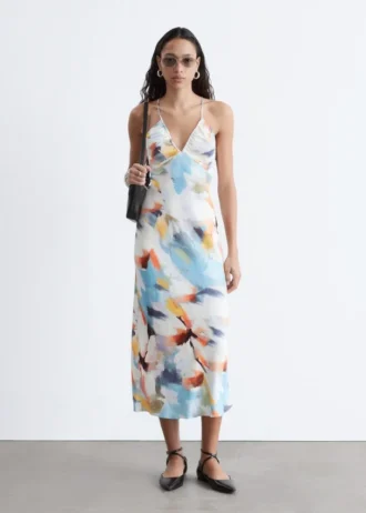 Satin Slip Midi Dress