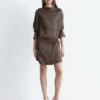 Satin Tie-Closure Mini Dress