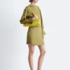 Satin Tie-Closure Mini Dress
