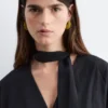 Scarf-Detail Wrap Mini Dress