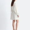 Scarf-Detail Wrap Mini Dress