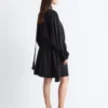 Scarf-Detail Wrap Mini Dress