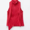 Scarf-Neck Silk Top