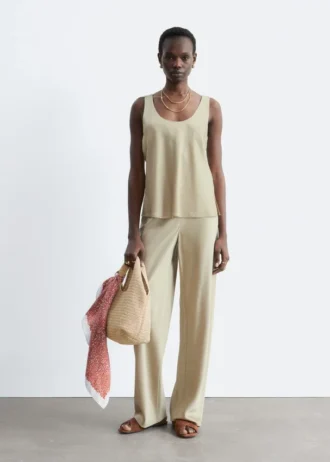 Drawstring Twill Trousers