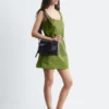 Sculpted Drawstring Mini Dress