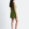 Sculpted Drawstring Mini Dress