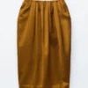 Sculpted Satin Midi Skirt