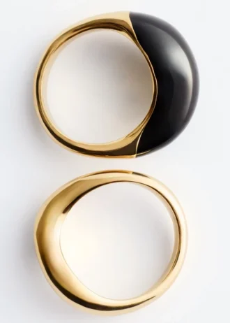 Sculptural 2-Pack Ring Set
