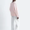 Sculptural Cotton V-Neck Blouse