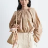 Sculptural Drawstring Blouse