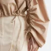 Sculptural Drawstring Blouse