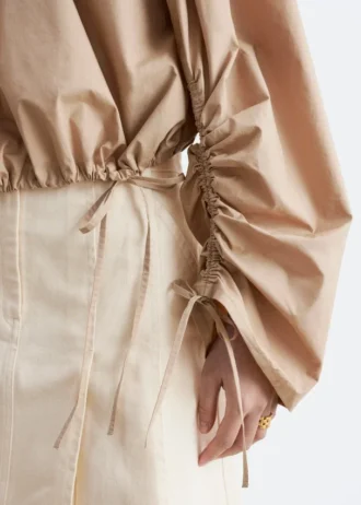 Sculptural Drawstring Blouse