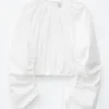 Sculptural Drawstring Blouse