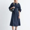 Sculptural Drawstring Midi Dress