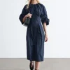 Sculptural Drawstring Midi Dress