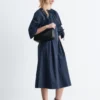 Sculptural Drawstring Midi Dress