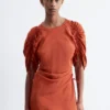 Sculptural Ruched Mini Dress