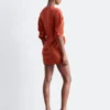 Sculptural Ruched Mini Dress
