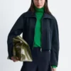 Sculptural-Sleeve Jacket