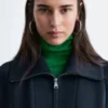 Sculptural-Sleeve Jacket