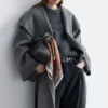 Shawl-Collar Wool Maxi Coat
