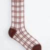 Sheer Checked Socks