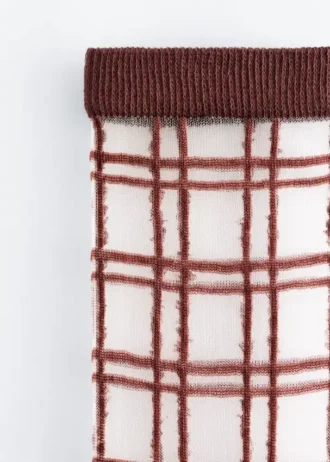 Sheer Checked Socks