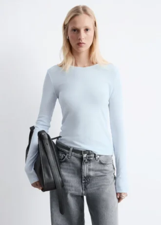 Sheer Long-Sleeve Top