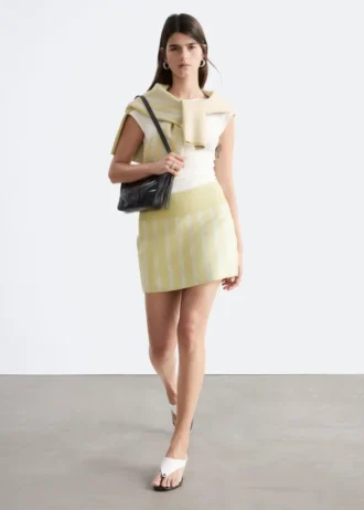 Shimmer Knit Mini Skirt