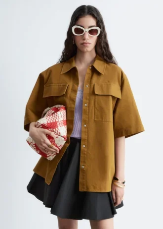 Short-Sleeve Cotton Shirt