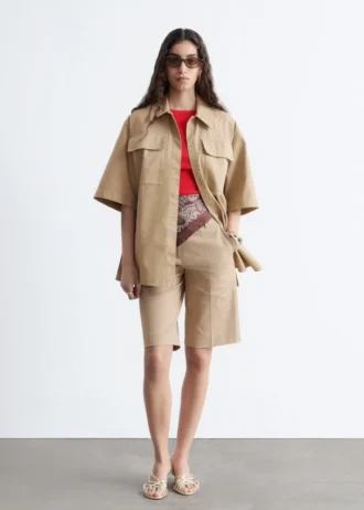 Short-Sleeve Cotton Shirt