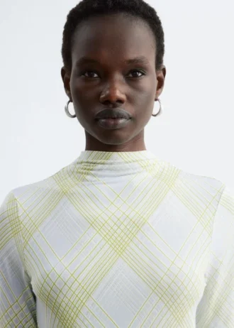 Short-Sleeve Mock-Neck Top