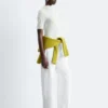 Short-Sleeve Mock-Neck Top