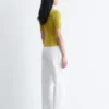 Short-Sleeve Rib-Knit Cardigan